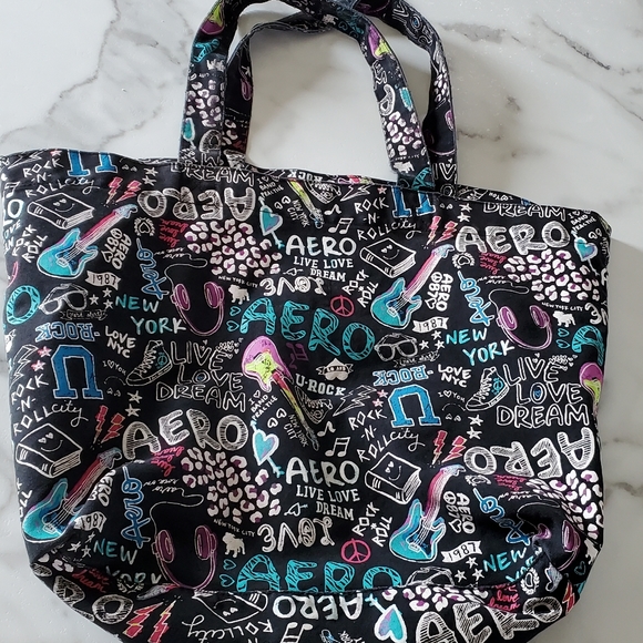 Aeropostale Other - Fun Aero Tote Bag Rock and Roll Print